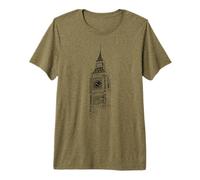 Londres Vintage Skyline Inglaterra Reino Unido I Love London Camiseta Premium