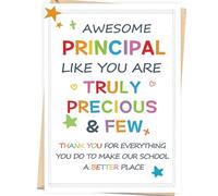 Londue Tarjeta de agradecimiento para director, regalo de agradecimiento para director de escuela, tarjeta de agradecimiento de liderazgo, regalo de agradecimiento al director