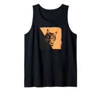 Lone Cat Kitty Fur Pet Lovers Art Camiseta sin Mangas