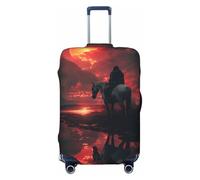 Lone Rider Under Red Sky - Fundas protectoras elásticas para equipaje de 45,7 a 81,3 cm, Negro, X-Large