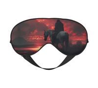 Lone Rider Under Red Sky - Máscara de dormir de doble cara, máscaras de dormir para mujeres y hombres, cubiertas opacas para dormir, viajes