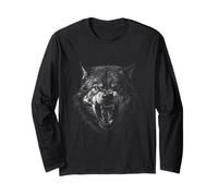 Lone Wolf Moon Howling Wolf Pack Head Wolves Howl Manga Larga