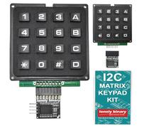 Lonely Binary 2 teclados de matriz I2C resistentes de 4 x 4 con adaptador de bus I2C compatible con proyectos Arduino, ESP32-S3, Raspberry Pi e IoT