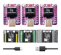 Lonely Binary 3 placas de desarrollo ESP32-C3 OLED WiFi Bluetooth con escudos de expansión, terminales de tornillo y sin tornillo Lipo UPS carga de batería para proyectos IoT compatibles con Arduino