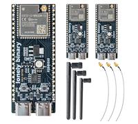 LONELY BINARY Paquete de 3 ESP32-S3 Gold Edition Dev Board - 16 MB Flash 8 MB PSRAM Dual USB-C IPEX Antena WiFi Bluetooth para proyectos Arduino IoT, MicroPython y ESP-IDF N16R8 (16MB + Antena Gold
