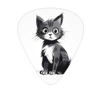 Lonely Cat - Púas de guitarra en tamaños finos, medianos y gruesos, juego de 12 piezas, adecuadas para guitarra eléctrica y varios instrumentos