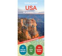 Lonely Planet – Mapa de planificación EE. UU. – Plegable, resistente e impermeable con atracciones