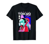 Lonely Tokyo Nights Anime Girl Vaporwave Camiseta
