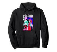 Lonely Tokyo Nights Anime Girl Vaporwave Sudadera con Capucha