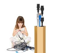 Long 1 1.5 2 m Corrector de Cable de aleación de Aluminio, Piso de Perfil bajo Debajo del Escritorio Cables Ethernet Cables eléctricos Cubierta Protector, Bala de Oro de Cable (Negro, l 1.5m - w 15