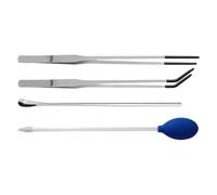 Long Aquarium Tweezers, 4-Piece Aquarium Feeding Set with Rubber Tip, Professional Reptile Terrarium Tools, 10.63x0.39x0.39 Inches Precision Aquatic Plant and Fish Tank Accessories