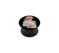 Long-Beach California Estados Unidos Surfing Playa Pelican Gráfico PopSockets PopGrip Adhesivo