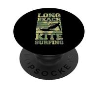 Long Beach Kite Surf En La Costa De California Kitesurf PopSockets PopGrip Adhesivo