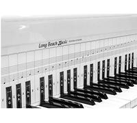 Long Beach Music Practice Keyboard & Note Chart for behind the piano keys