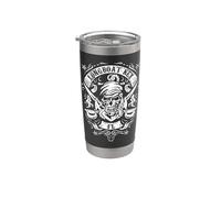 Long Boat Key FL Pirata Skull Cruzado Espadas Anclaje Diseño Vaso térmico de acero inoxidable de doble pared