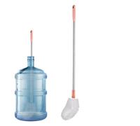 Long Bottle Brush, 27.56 Inch Flexible Head water-jug Cleaner, Stainless Steel Extended Handle Cleaning Brush Tool For 3 And 5 Gallon Bottle Bucket Kitchen Bathroom Sink Home Deep Cleaning Use
