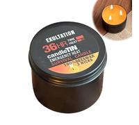 Long Burning Emergency Survival Candles, 36 Hours Long Burning Survival Candles Soy Wax Candle for Power Outages Surviva-l Outdoor 3-Wick Lamp for Hiking, Camping, Winter Storm (1pcs)