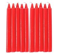 Long Burning Survival Candles Set - Natural Taper Lights | Red White Power Outage Supplies Pack, Wedding Blessing Celebration Household Utility Kit con 10 unidades Value Bundle