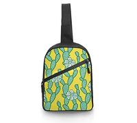 Long Cactus Sling Bag Crossbody Hombro Viaje Cofre Mochila Plegable Daypack para Deportes Compras Senderismo