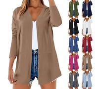 Long Cardigans for Women V Neck Open Front Trendy Lightweight Linen 2025 Summer Casual Sweaters with Pockets