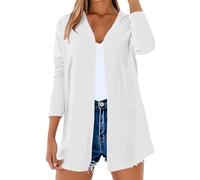 Long Cardigans for Women V Neck Open Front Trendy Lightweight Linen 2025 Summer Casual Sweaters with Pockets
