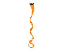 Long Curly Hair Color Piece Extensions Clip In Highlight Rainbow Streak Pink Synthetic Strands On Clips(Color 17)