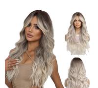 Long Curly Wig, Middle Part Wig, High Temperature Fiber Wave, Breathable Full Head, Synthetic Lace Front Hairpiece for Cosplay, Parties, Indoor, Weddings, Role Playing, 63.5cm