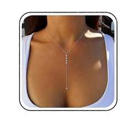 Long Diamond Y Necklace Cubic Zirconia Lariat Necklace Gold Crystal Y Lariat Necklace Cz Chain Lariat Necklace Rhinestone Y Shape Necklace Jewelry For