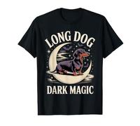 Long Dog Dark Magic Perro Salchicha Halloween Camiseta gráfica económica
