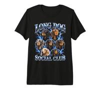 Long Dog Social Club Salchicha Perro Camiseta Premium