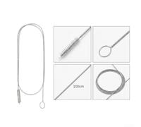 Long Drain Snake Brush 61in for Car Sunroof(95cm) | 61-inch length, stainless steel core, removes grease buildup, fits curved tubes, fridge maintenance