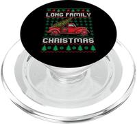 Long Family Ugly Christmas Sweater Red Truck Funny Xmas PopSockets PopGrip para MagSafe