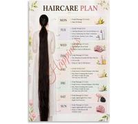 Long Hair 7 Day Care Plan Poster Weekly Schedule
