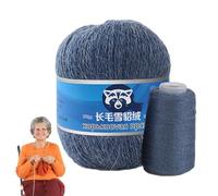 Long Hair Mink Cashmere Line For Craft, Mink Yarn | Knitted Coarse Wool Yarn | Luxury Warm Soft Hand Sewing Weaving Wool Thread For Crochet And Knitting