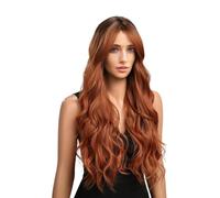 Long Hair Wig, Curly Lace Front Wig, 63.5cm Middle Part Heat Resistant Synthetic, Adjustable Breathable Cap, Soft Wavy Hairpiece, Cosplay Costume Hair for Wedding Headwear