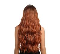 Long Hair Wig, Lace Front Wavy Curl, Middle Part Cosplay Fashion Hair, Breathable Headwear, Natural Look Styling, Versatile Daily Wear, Perfect for Theme Parties, Events, (63.5cm)