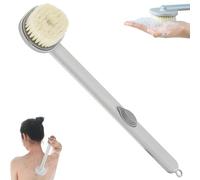 Long Handle Bath Massage Cleaning Brush, Removable Soap Dispenser Bath Brush, Long Handle Back Shower Bath Soap Dispenser Massage Cleaning Brush, Family Essentials (Gray)