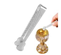 Long Handle Incense Tongs, Metal Aromatherapy Burner Tongs, Small Clips with Heat Resistant Grip, Stainless Steel Incense Tool with Sl esign, SPA Accessories for Meditation Fragrance Home Use