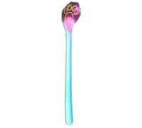 Long Handle Spoons For Stirring, Long-Handled Ice Tea Spoon, Cat Claw Long Handle Coffee Spoons, Coffee Spoon, Ice Cream Spoon, Rustproof Portable Teaspoon, Cute Mixing Spoons For Travel, Party