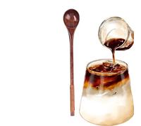 Long Handle Wooden Spoon Stirring Mixing Boiling Honey Cocktail Chef