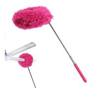 Long Handled Duster, Extendable Feather Duster, Reusable Ceiling Fan Dusting Tool, Stainless Steel & Fiber, Adjustable Length 12.99-31.5 Inches, for Blinds, Lamps
