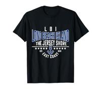 Long Island Beach, Nueva Jersey, Anchor, deporte atlético vintage Camiseta