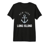 Long Island New York Vintage LI NY Anchor Establecido en 1640 Camiseta Premium