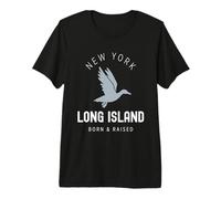 Long Island New York Vintage LI NY Duck Nacido y Criado Camiseta Premium