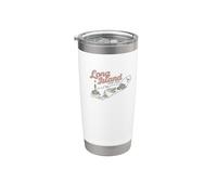 Long Island NY Souvenir Nativo Long Islander Mapa NYC Vaso térmico de acero inoxidable de doble pared