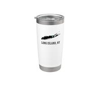Long Island NY Souvenir Nativo Long Islander Mapa NYC Vaso térmico de acero inoxidable de doble pared