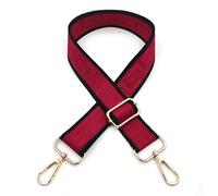Long Keeper Correas para Bolsos 3,8cm de Ancho Correa de Bolsos Hombro Mujer Ajustables 72-129cm Bandolera para Bolso, Correas para Bolsos Bandolera, Mochila (Negro Rojo)