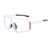 Long Keeper Gafas Ciclismo Fotocromaticas - Gafas Transparente Bicicleta Ligeras Gafas de Sol Deportivas para Mujer Hombre Pesca Running Conducir Senderismo (Blanco)