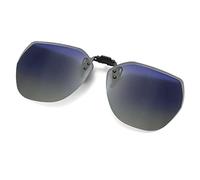 Long Keeper Gafas de sol con clip, gafas de sol polarizadas con clip que se ajustan sobre gafas para mujeres y hombres, lentes de sol abatibles sin montura para conducir, pescar al aire libre, Azul