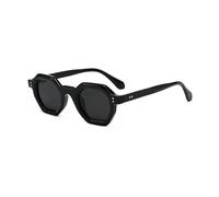 Long Keeper Gafas De Sol Hexagonales Retro Gruesas Hombres Y Mujeres Moda Retro Gafas ProteccióN UV400 Conducir Pescar Al Aire (Negro Negro)